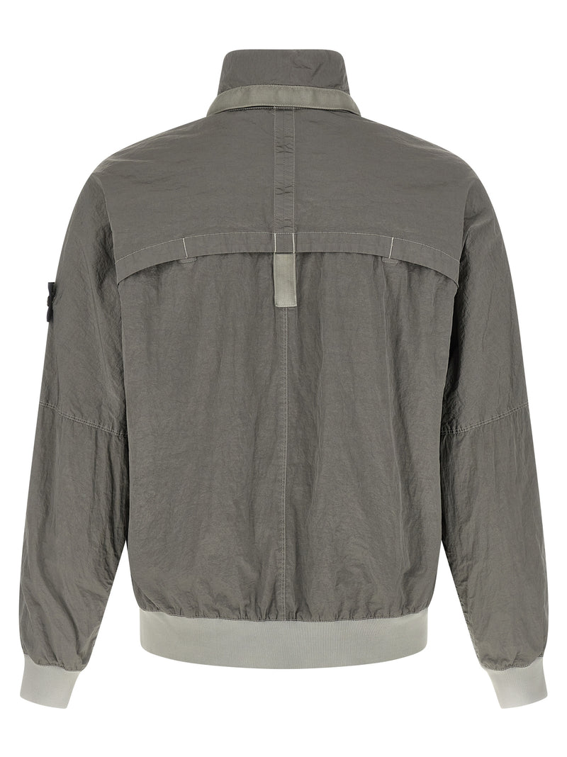 Stone Island Gray Polyamide Bomber