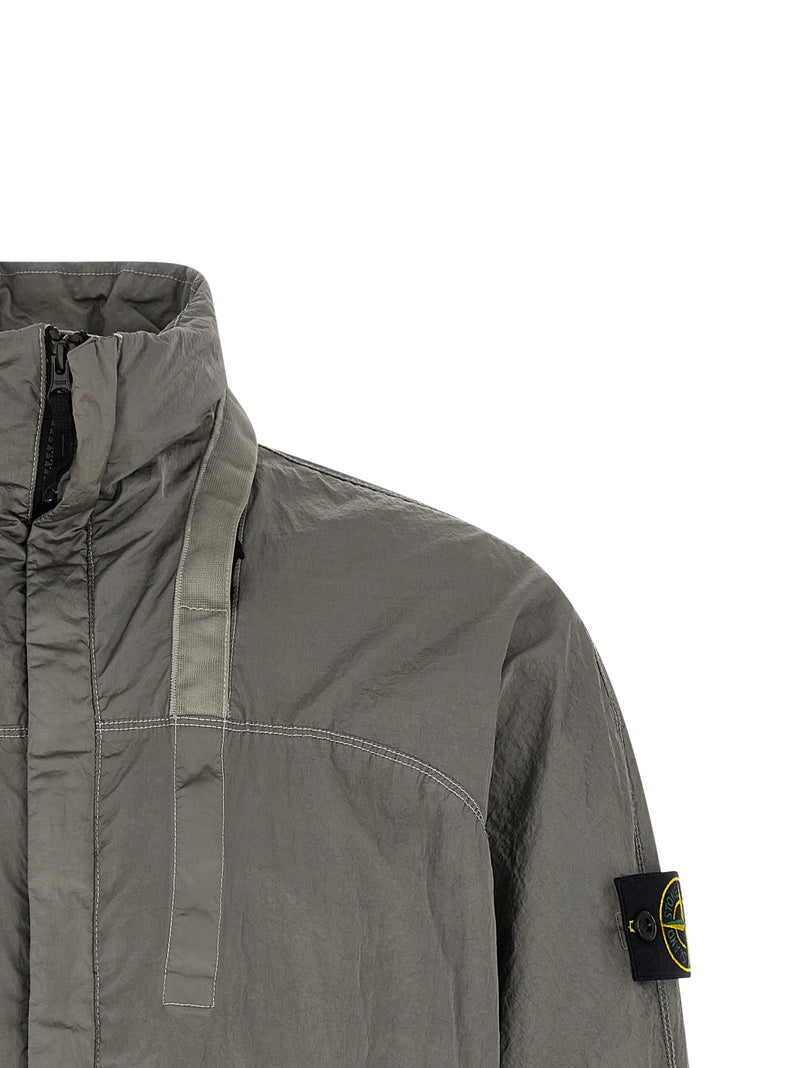 Stone Island Gray Polyamide Bomber