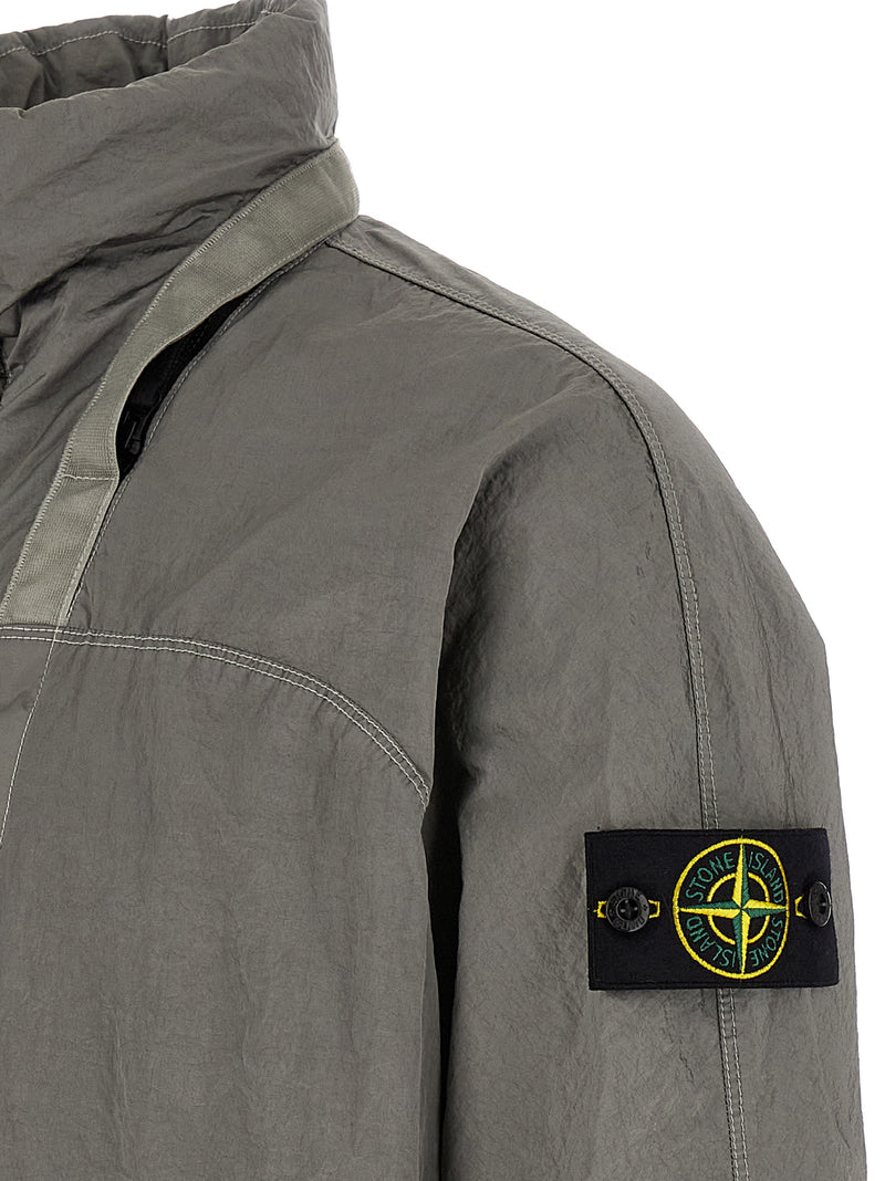 Stone Island Gray Polyamide Bomber