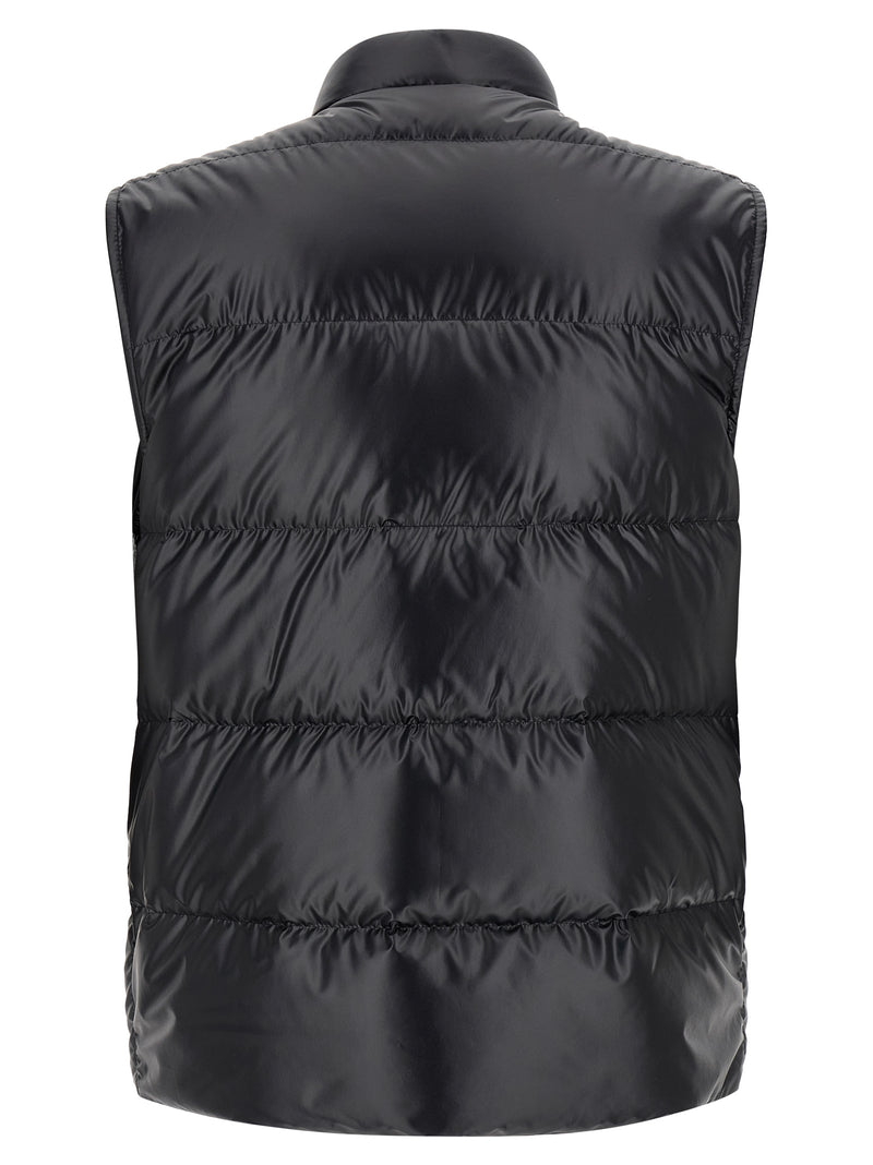 Moncler Blue Polyester Sleeveless Jacket