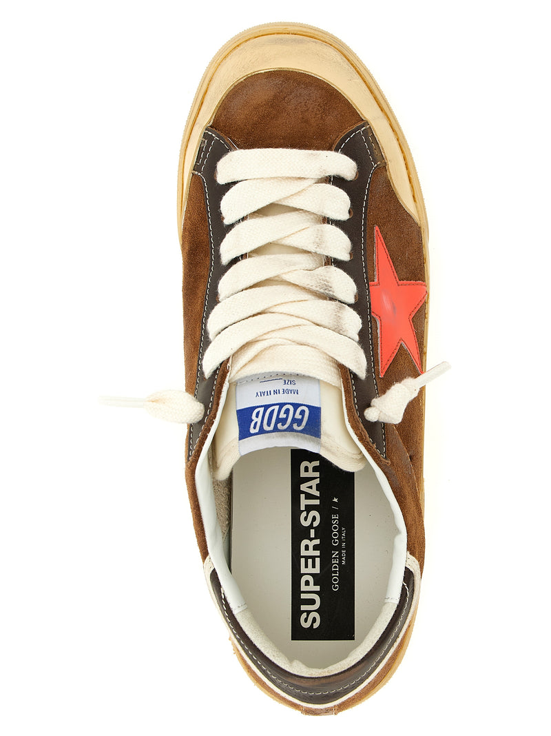 Golden Goose Brown Cowhide Low Top Sneakers