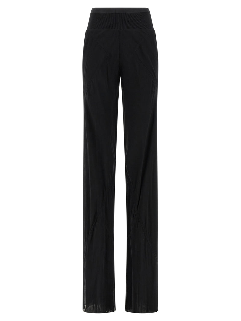 Rick Owens Black Silk Flared Pants