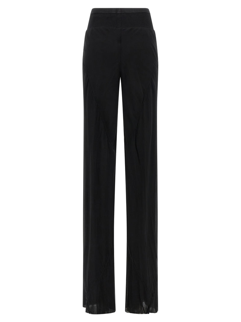 Rick Owens Black Silk Flared Pants