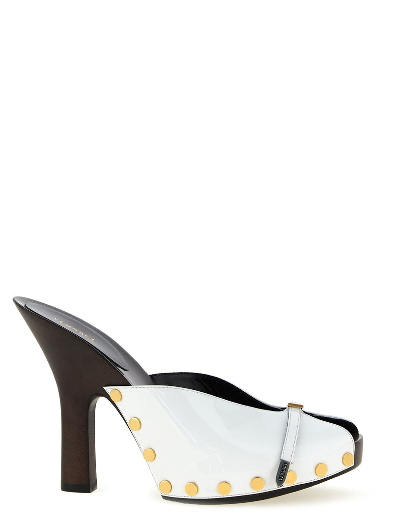 Versace Bicolor Calfskin High Heel Pumps