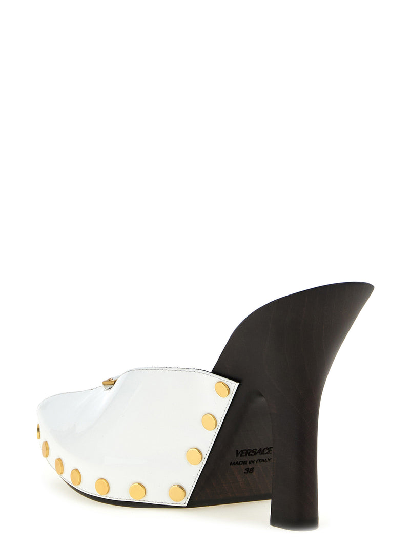 Versace Bicolor Calfskin High Heel Pumps