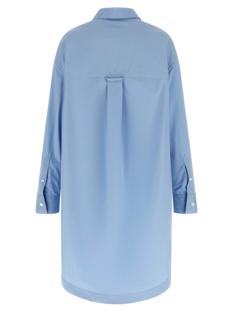 Ami Paris Blue Cotton Midi Dress