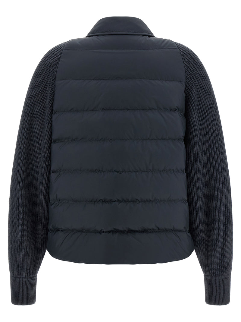 Brunello Cucinelli Blue Polyester Full-Length Jacket