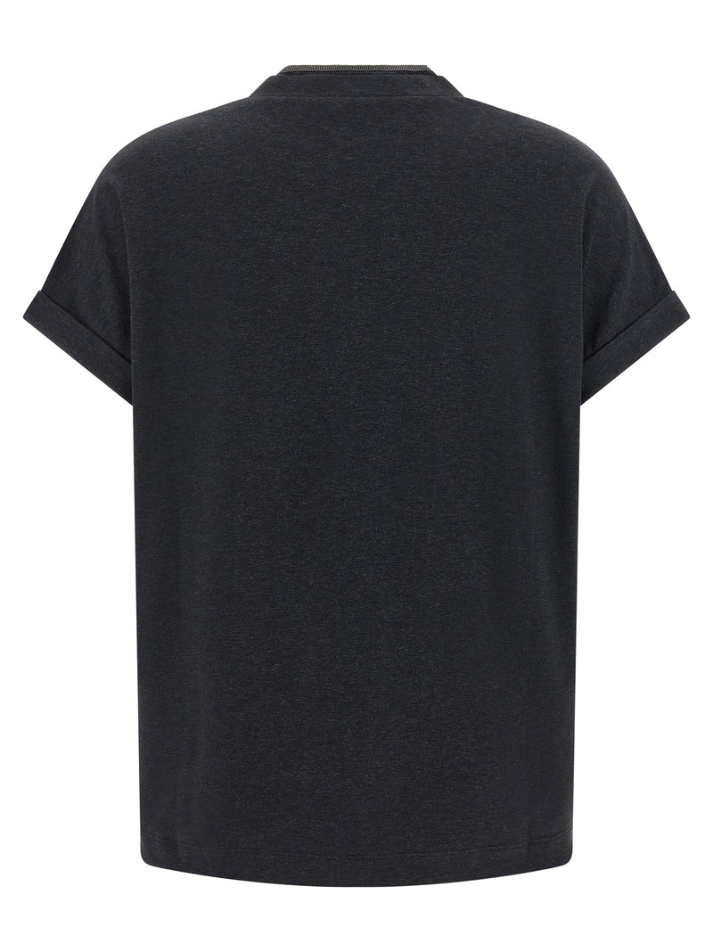 Brunello Cucinelli Gray Cotton T-Shirt