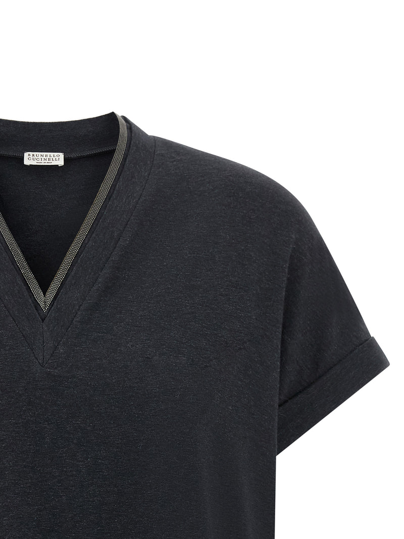 Brunello Cucinelli Gray Cotton T-Shirt