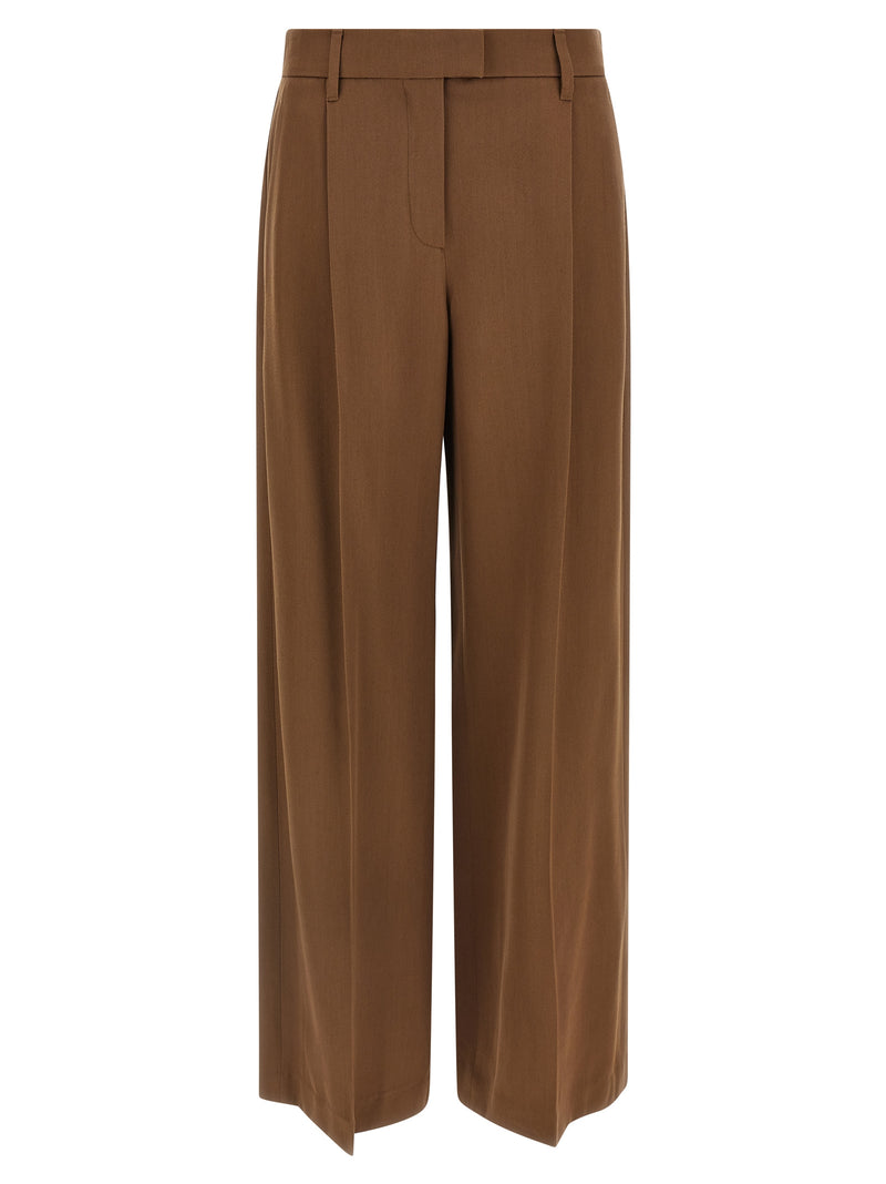 Brunello Cucinelli Brown Virgin Wool Casual Pants