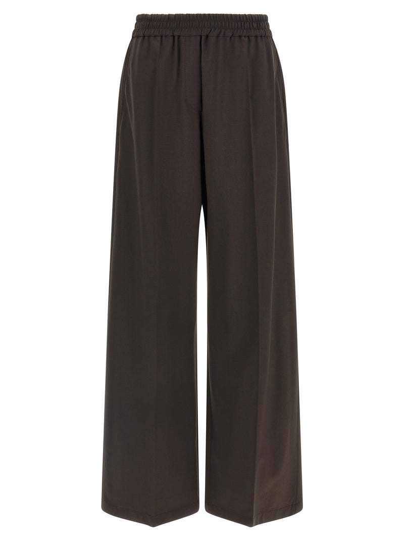 Brunello Cucinelli Brown Virgin Wool Casual Pants