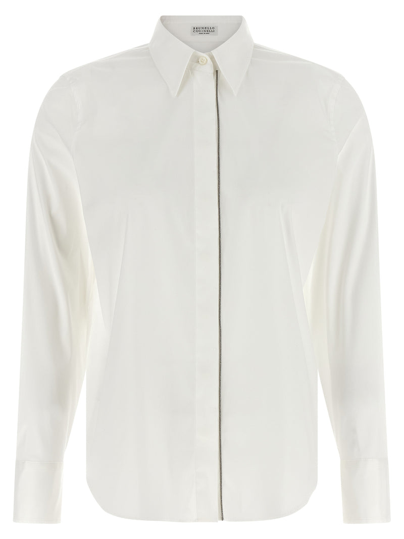 Brunello Cucinelli White Cotton Blouse