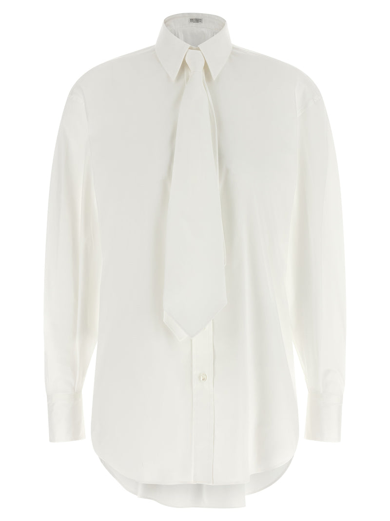 Brunello Cucinelli White Cotton Blouse
