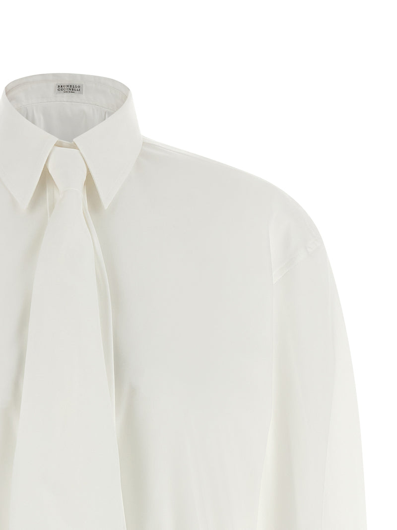 Brunello Cucinelli White Cotton Blouse