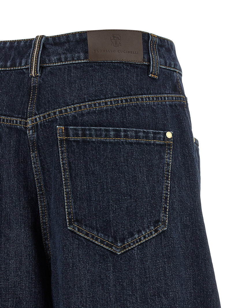 Brunello Cucinelli Blue Cotton Jeans Denim