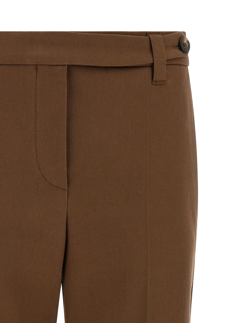 Brunello Cucinelli Brown Cotton Cropped Pants
