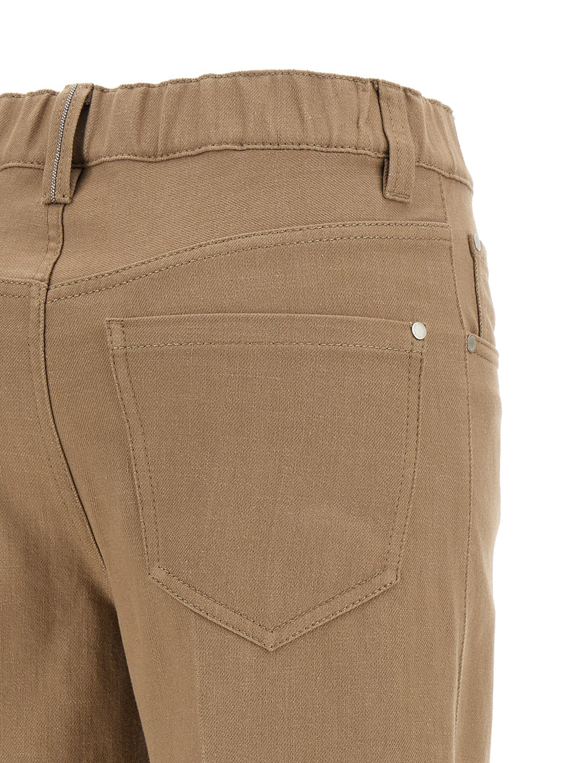 Brunello Cucinelli Beige Cotton Jeans Denim