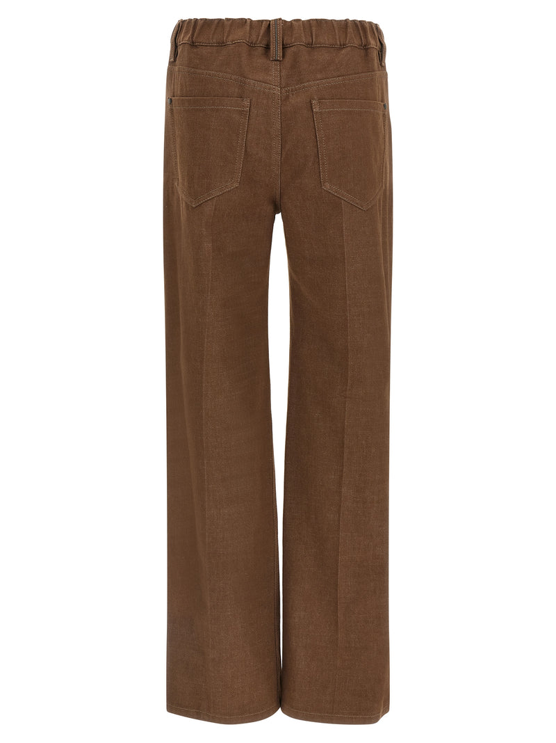 Brunello Cucinelli Brown Cotton Jeans Denim
