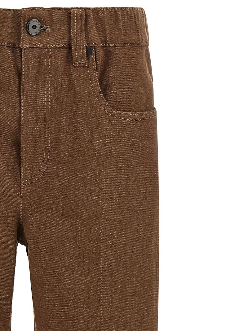 Brunello Cucinelli Brown Cotton Jeans Denim