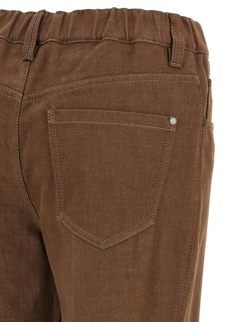 Brunello Cucinelli Brown Cotton Jeans Denim