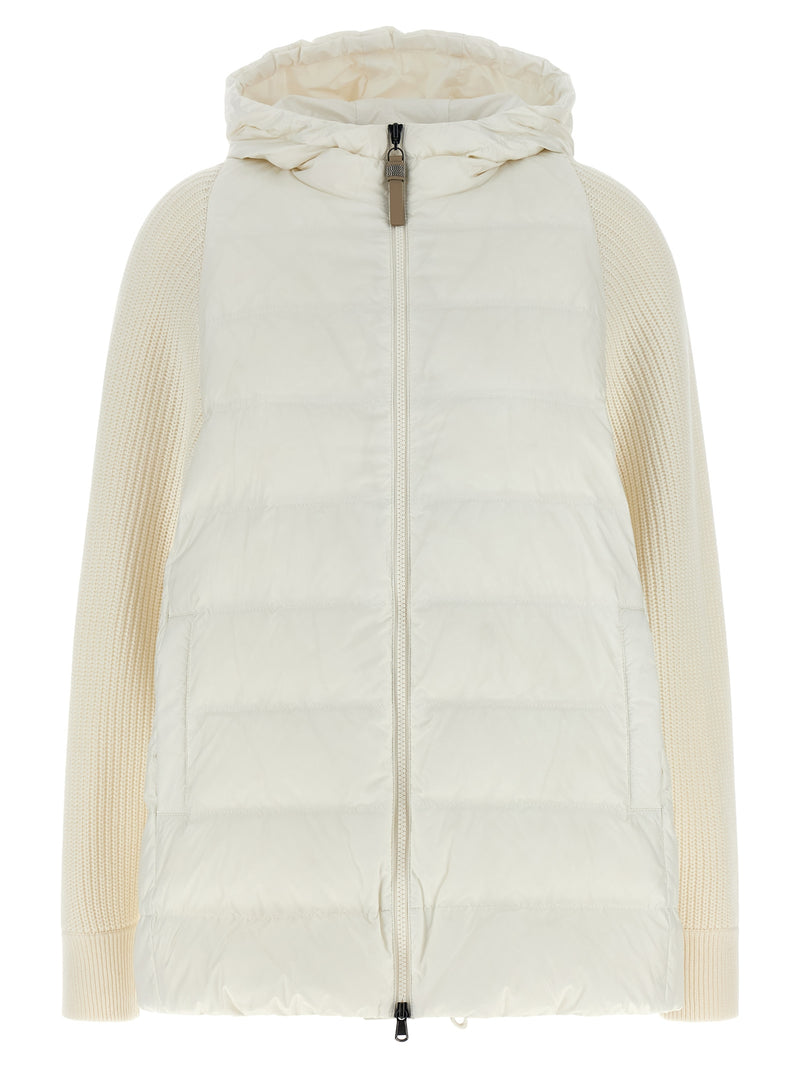 Brunello Cucinelli White Polyester Full-Length Jacket