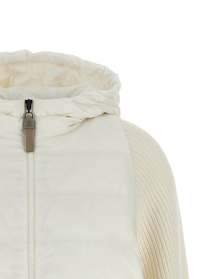 Brunello Cucinelli White Polyester Full-Length Jacket