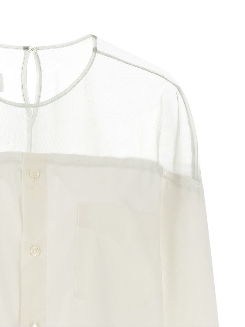 MM6 Maison Margiela White Cotton Blouse