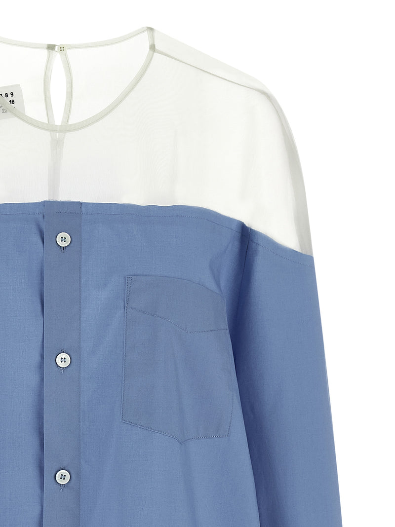MM6 Maison Margiela Blue Cotton Blouse