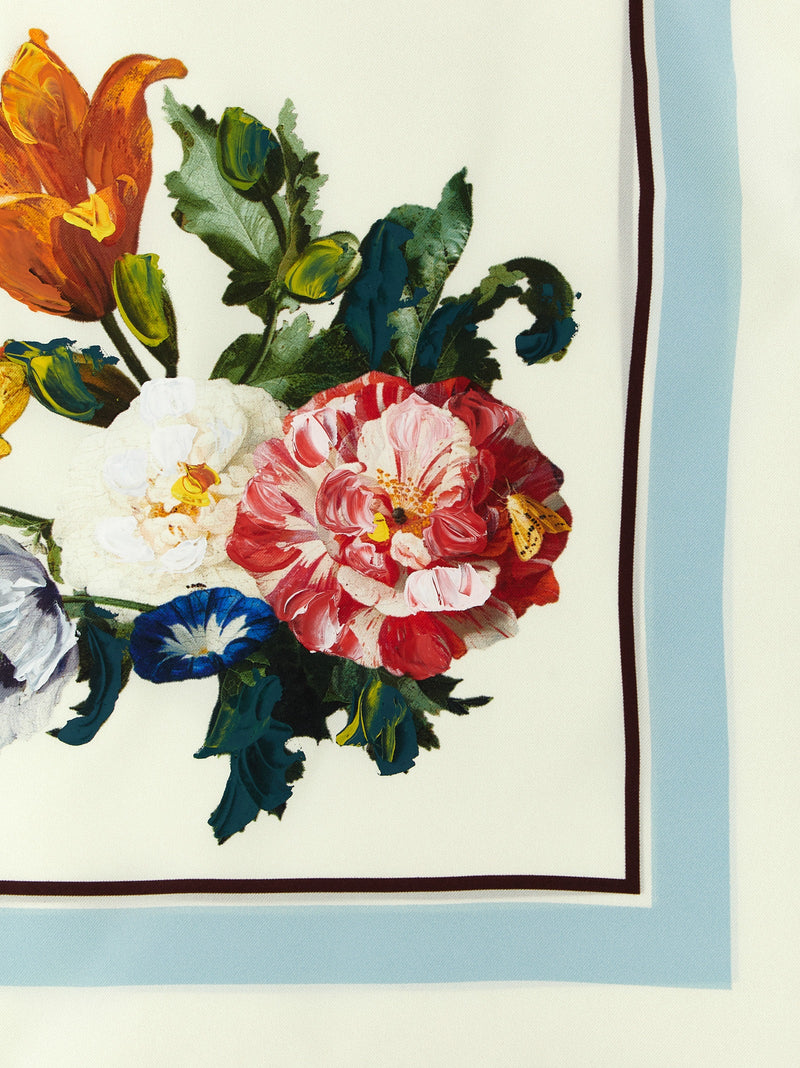 Maison Margiela White Silk Scarf
