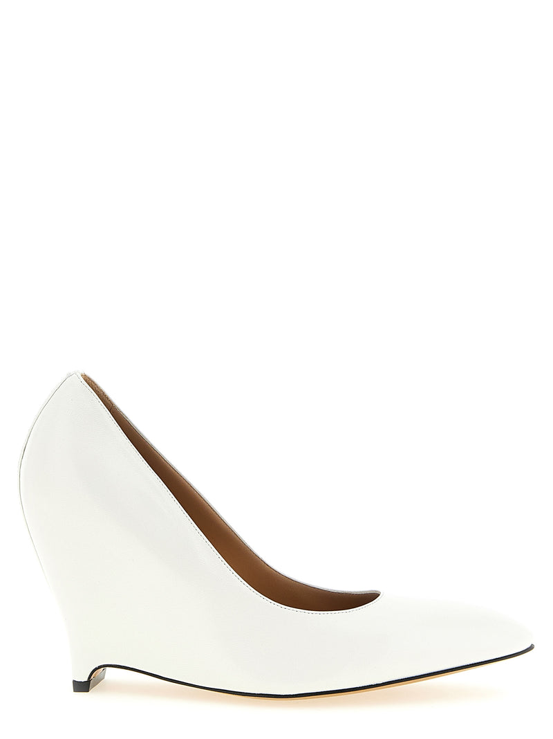 Maison Margiela White Lambskin High Heel Pumps