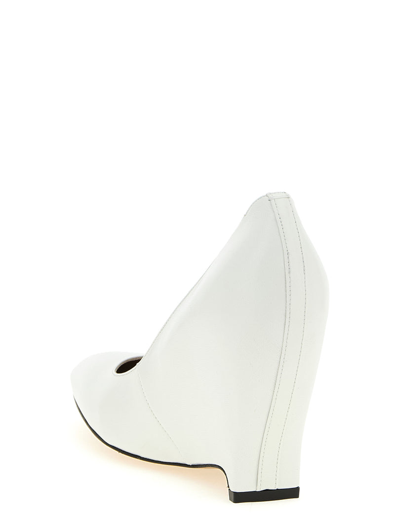 Maison Margiela White Lambskin High Heel Pumps