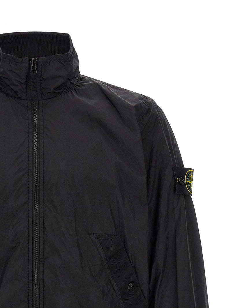 Stone Island Black Polyamide Full-Length Jacket