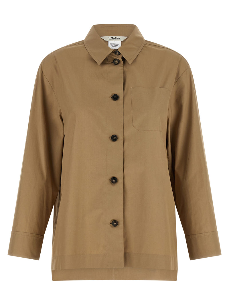 'S Max Mara Beige Cotton Blouse