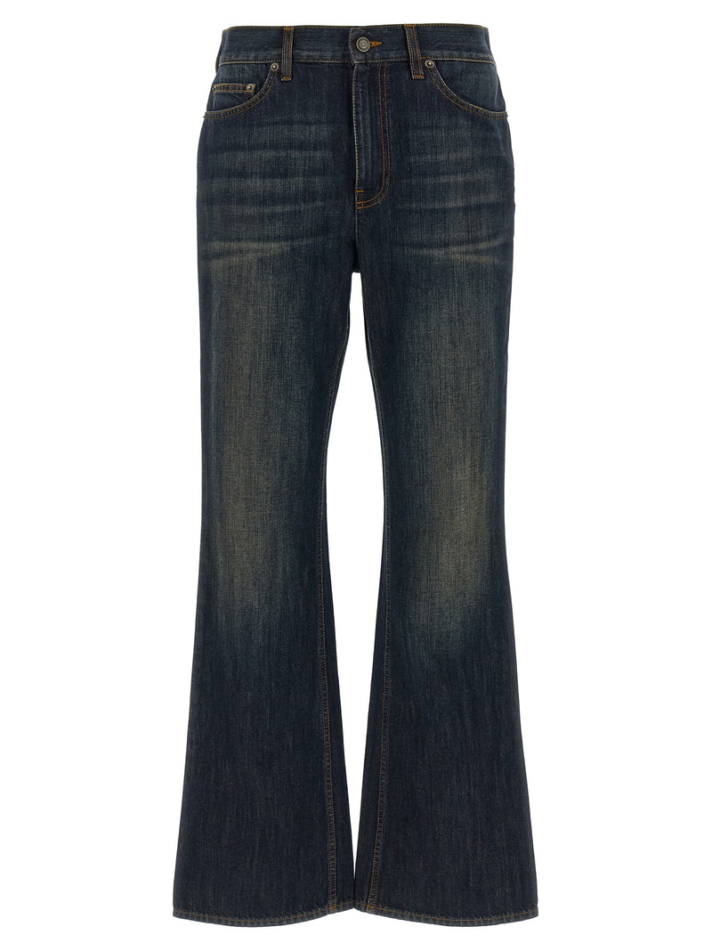Burberry Blue Cotton Flared Jeans
