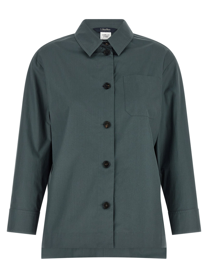 'S Max Mara Gray Cotton Blouse