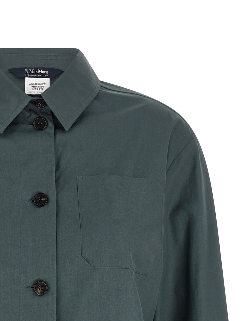 'S Max Mara Gray Cotton Blouse