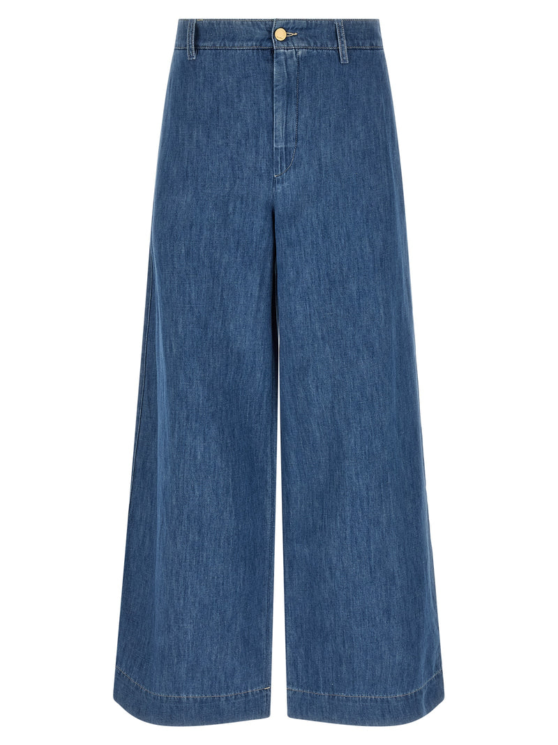 'S Max Mara Blue Cotton Cropped Jeans