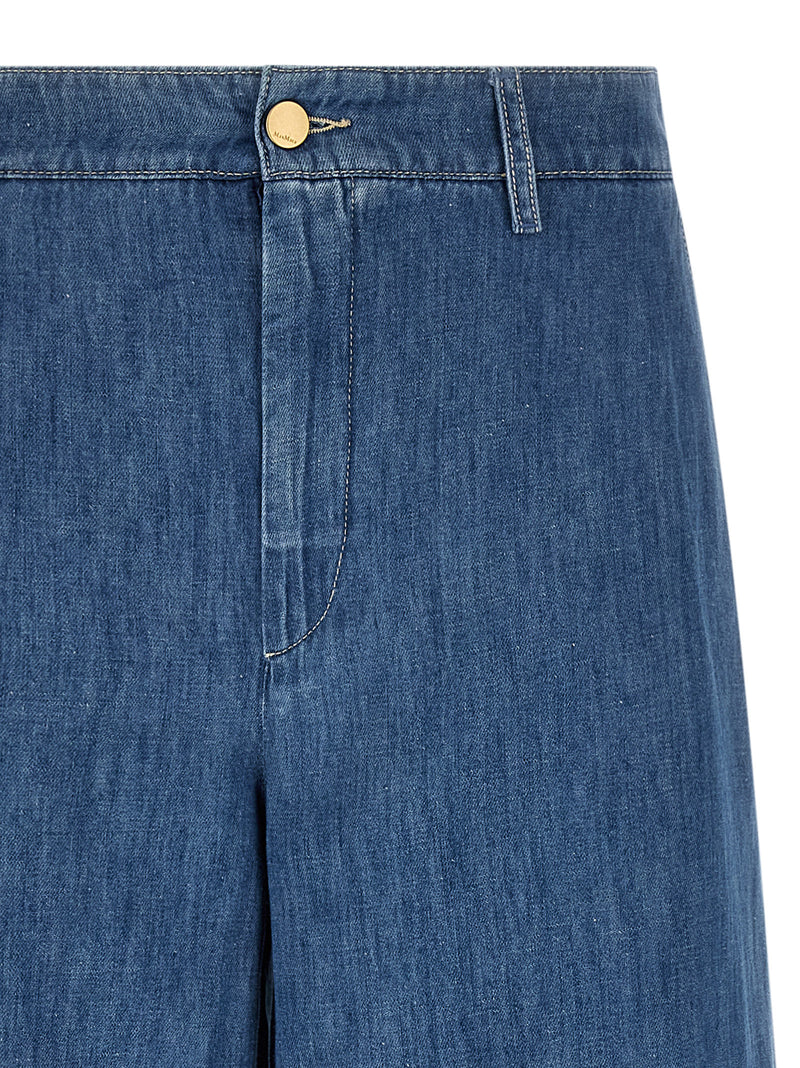 'S Max Mara Blue Cotton Cropped Jeans