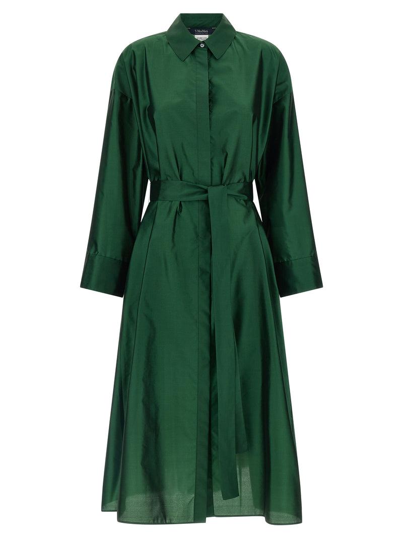 'S Max Mara Bicolor Polyester Midi Dress
