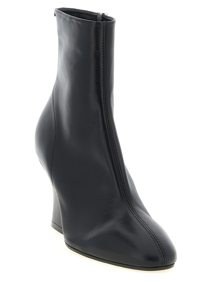 Jil Sander Black Calfskin Ankle Boots
