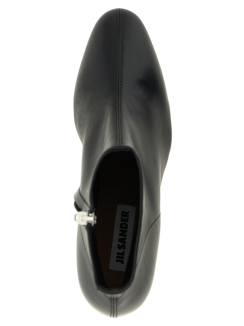 Jil Sander Black Calfskin Ankle Boots