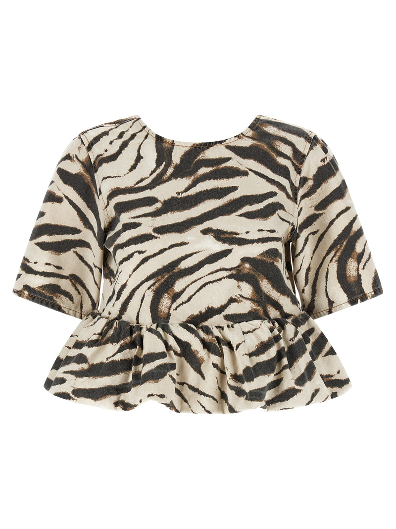 Ganni Multicolor Organic Cotton Shirt
