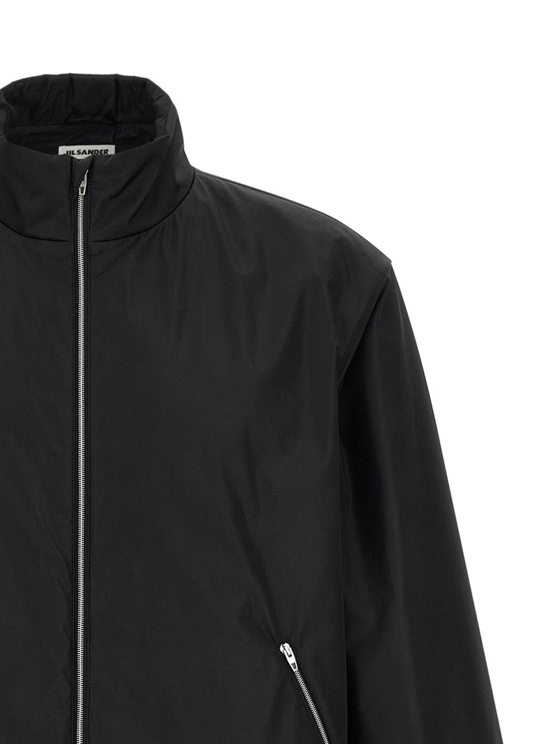 Jil Sander Black Polyester Full-Length Jacket