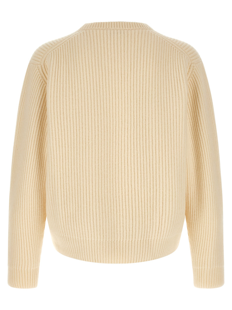 Jil Sander White Wool Cardigan