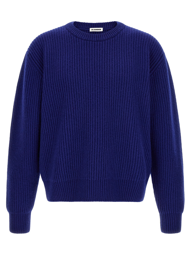 Jil Sander Blue Wool Cardigan