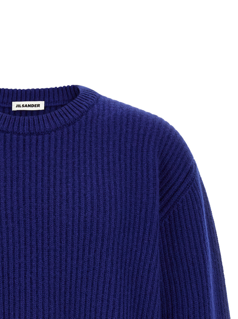 Jil Sander Blue Wool Cardigan