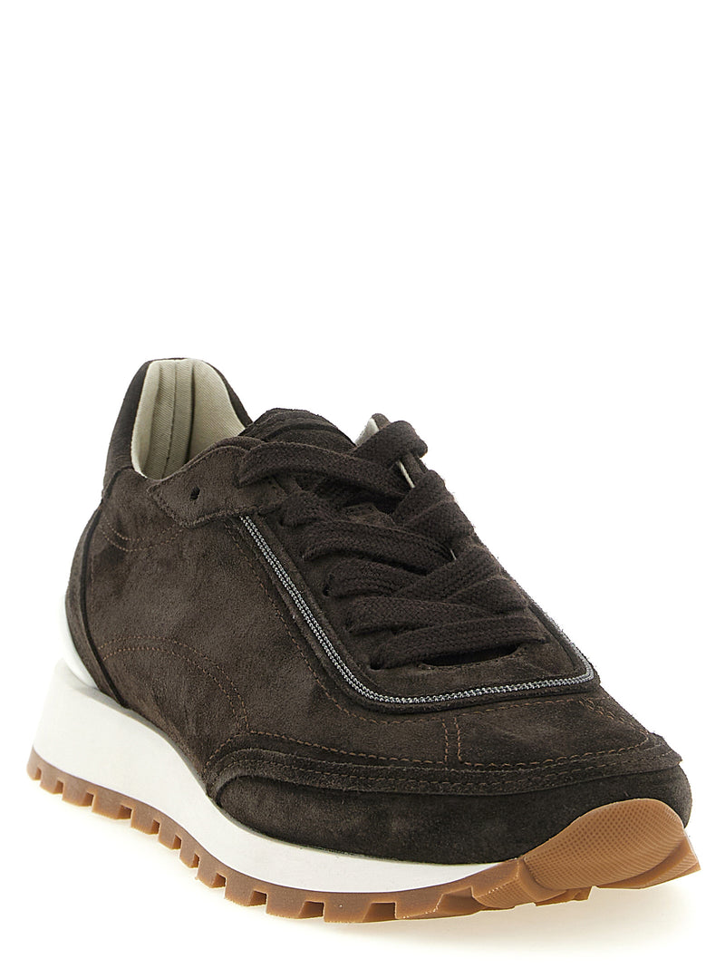 Brunello Cucinelli Brown Calfskin Sneakers