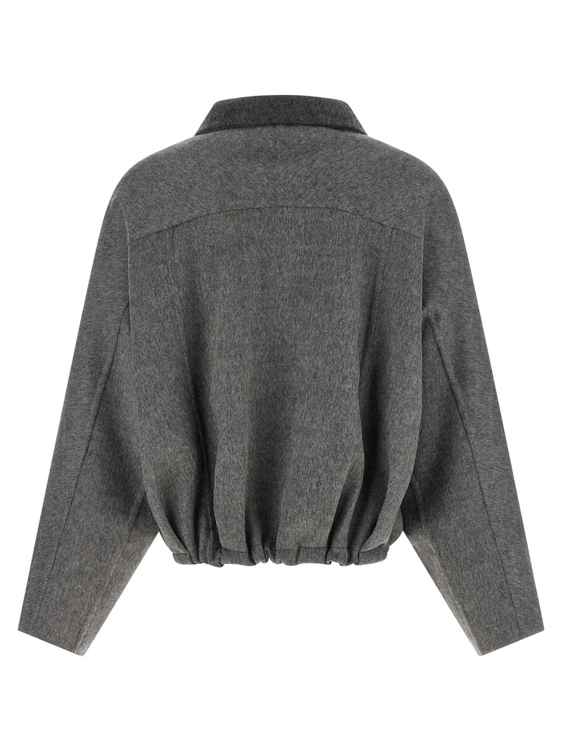 Brunello Cucinelli Gray Virgin Wool Full-Length Jacket