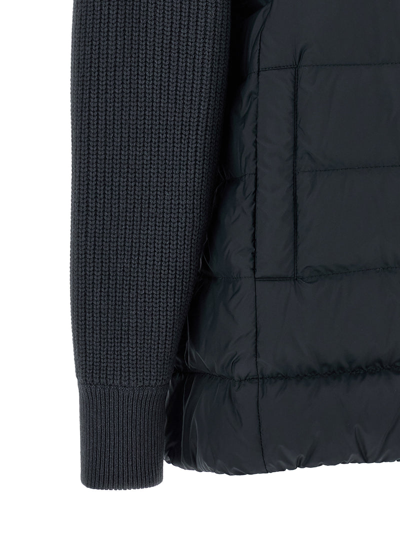 Brunello Cucinelli Blue Polyester Full-Length Jacket