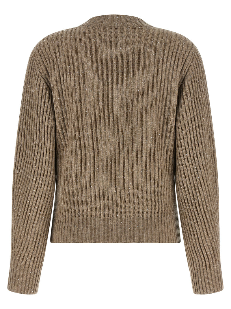 Brunello Cucinelli Beige Cashmere Cardigan